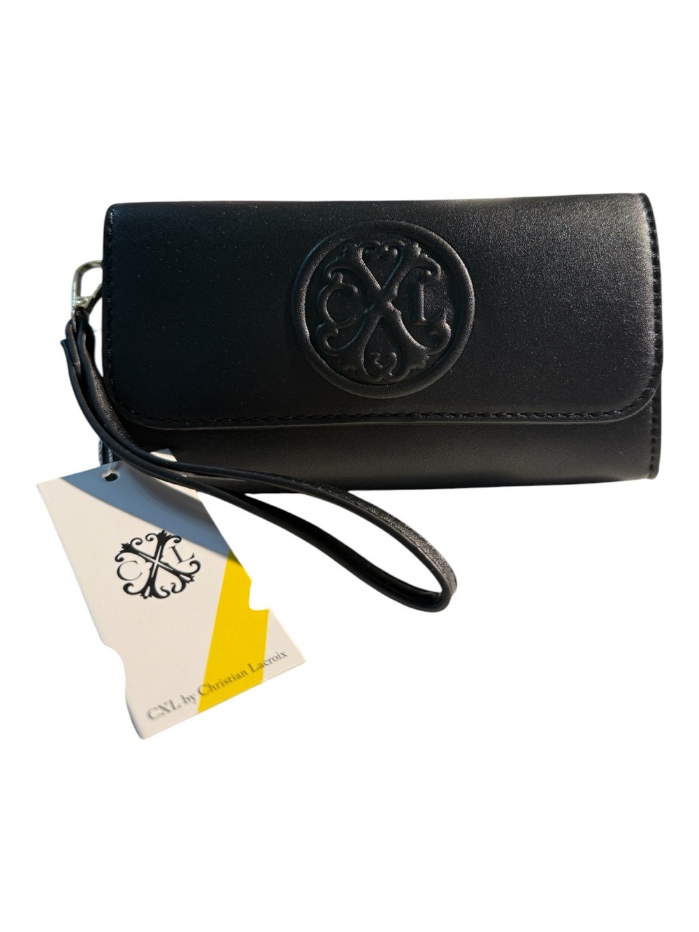 Christian Lacroix CXL Park Smooth Small Clutch Wristlet Black NWT